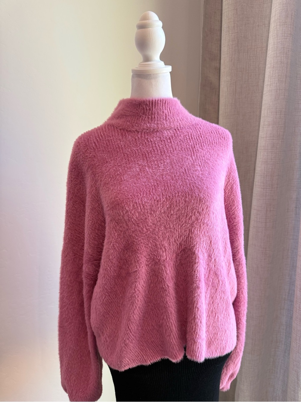 Truth Plush Pink Mock Neck Sweater